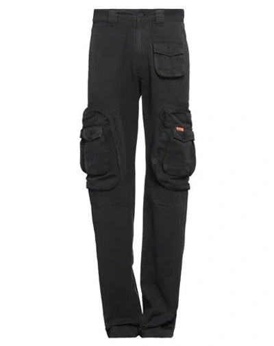 Heron Preston Man Pants Black Size M Cotton, Linen