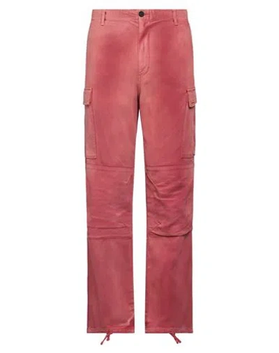 Heron Preston Man Pants Rust Size L Cotton In Red