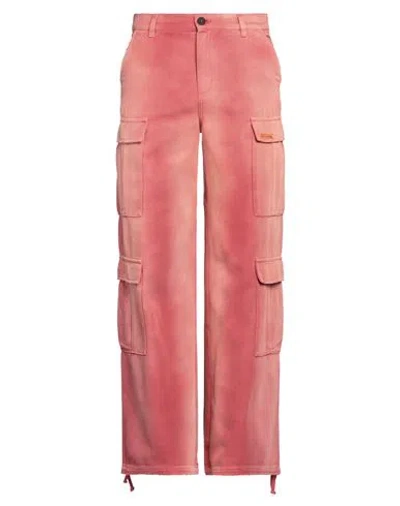 Heron Preston Man Pants Rust Size L Cotton In Red