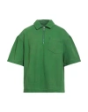 Heron Preston Man Polo Shirt Green Size L Cotton In Green