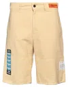 Heron Preston Man Shorts & Bermuda Shorts Sand Size M Cotton In Beige