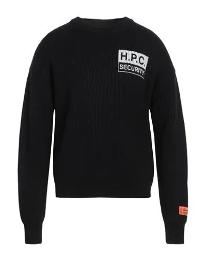 Heron Preston Man Sweater Black Size L Virgin Wool, Acrylic