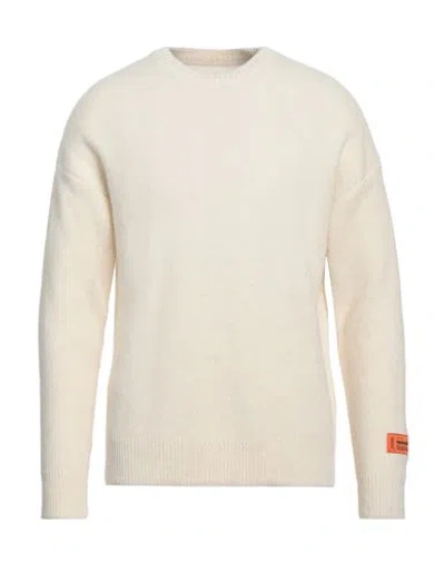Heron Preston Man Sweater Ivory Size S Polyamide, Alpaca Wool, Acrylic In White