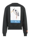 Heron Preston Long Sleeve Cotton Crewneck Tee In Black