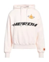 Heron Preston Man Sweatshirt Blush Size S Cotton, Elastane, Polyester In Pink