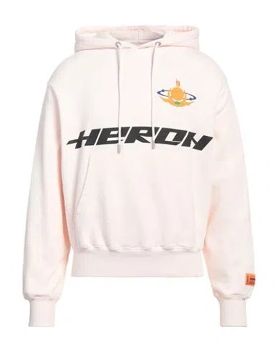 Heron Preston Man Sweatshirt Blush Size S Cotton, Elastane, Polyester In Pink