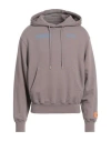 Heron Preston Man Sweatshirt Taupe Size S Cotton, Elastane, Polyester In Grey