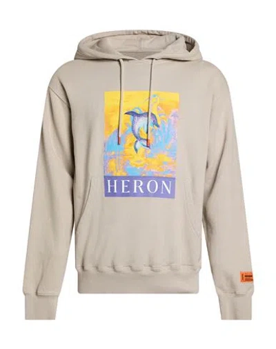 Heron Preston Man Sweatshirt Light Grey Size Xs Cotton In Brown