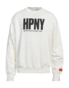 Heron Preston Flocked Logo Cotton Sweatshirt In White