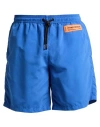 Heron Preston Logo-patch Drawstring Swim Shorts In Blue