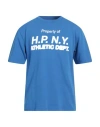 Heron Preston Man T-shirt Azure Size S Cotton In Blue