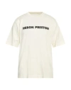 Heron Preston Man T-shirt Ivory Size M Cotton, Polyester In White