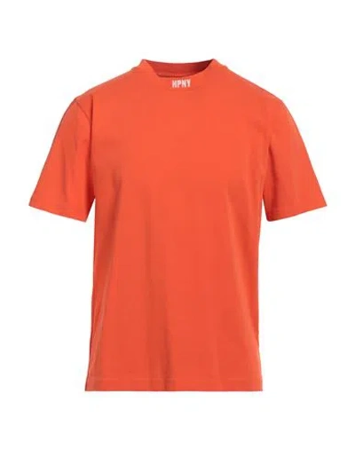 HERON PRESTON HERON PRESTON MAN T-SHIRT ORANGE SIZE S COTTON, POLYESTER