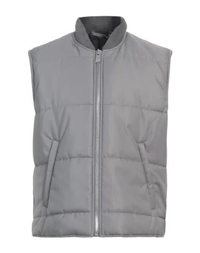 Heron Preston Man Vest Grey Size L Polyamide, Virgin Wool, Acrylic, Elastane In Gray