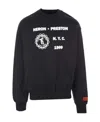 Heron Preston Medieval Heron Oversize Crewneck Sweatshirt In Black