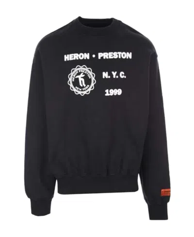 HERON PRESTON HERON PRESTON GRAPHIC PRINTED CREWNECK SWEATSHIRT
