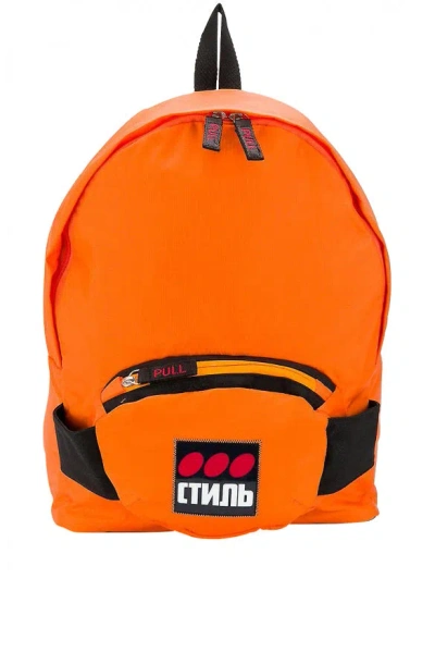 Heron Preston Men Backpack In Orange