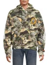 Heron Preston Men's Camo Print Cotton Hoodie In Green
