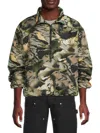 Heron Preston Men's Camo Print Windbreaker Pullover In Camo