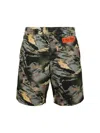 Heron Preston Camouflage Track Shorts In Green