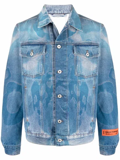 Heron Preston Men Denim Jacket In Multi