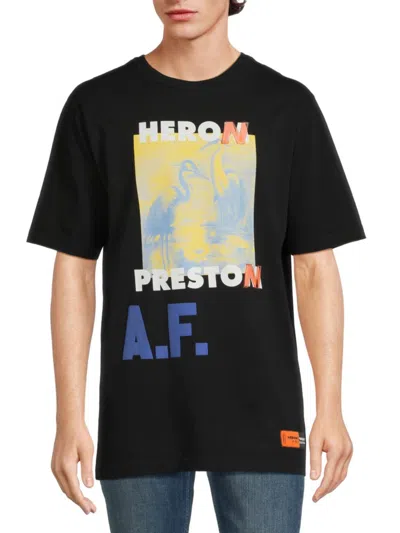 Heron Preston Men's Graphic Tee In Black