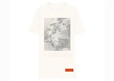 Pre-owned Heron Preston Men's  Bird Printed T-shirt In White