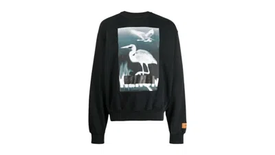 Pre-owned Heron Preston Men's  Censored Heron Logo Sweatshirt In Black