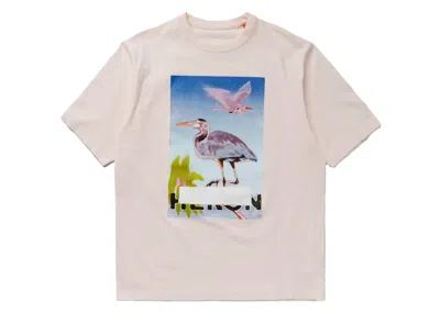 Pre-owned Heron Preston Men's  Censored Short Sleeve Heron Tee Shirt In Pink Purple