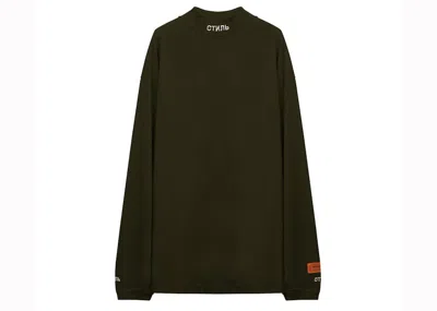 Pre-owned Heron Preston Men's  Embroidered Logo Sweatshirt In Black