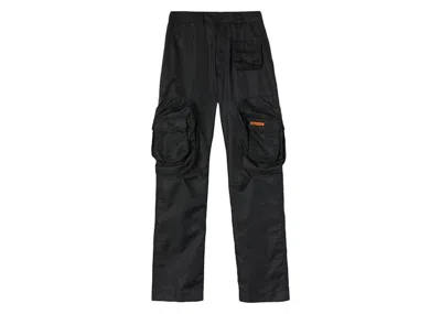 Pre-owned Heron Preston Men's  Exray Nylon Cargo Pants Pants In Black