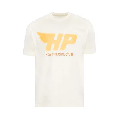 Pre-owned Heron Preston Men's  Hp Fly Tee Shirt In Ivory In White