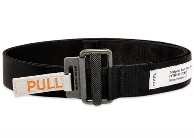 Pre-owned Heron Preston Men's  Kk Tape Belt In Black/medium Gray