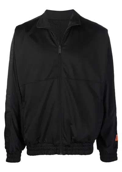 Pre-owned Heron Preston Men's  Logo Patch Track Jacket In Black