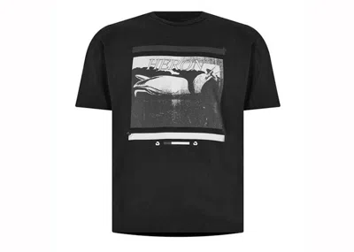 Pre-owned Heron Preston Men's  Misprinted Tee Shirt In Black
