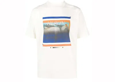 Pre-owned Heron Preston Men's  Misprinted Tee Shirt In White
