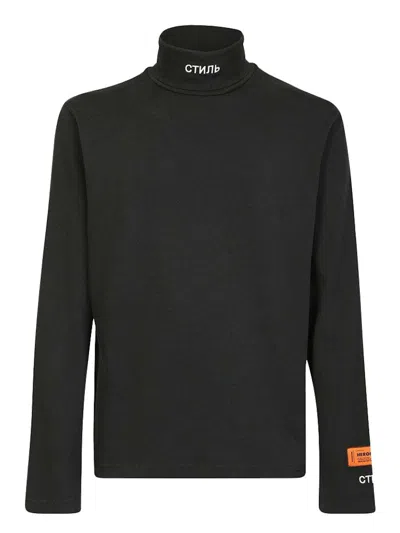 Pre-owned Heron Preston Men's  Nf Ctnmb Long Sleeve Tee Shirt In Black/white In Multi