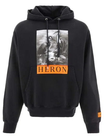Pre-owned Heron Preston Men's  Nf Heron Bw Hoodie In Black
