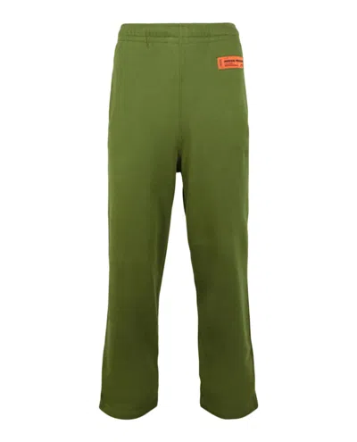 Pre-owned Heron Preston Men's  Oversized Hp Tape Sweatpants In Green