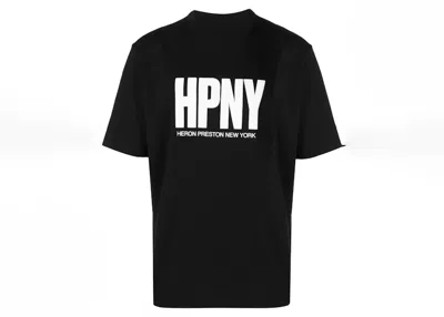 Pre-owned Heron Preston Men's  Reg Hpny T-shirt In Black/white In Multi