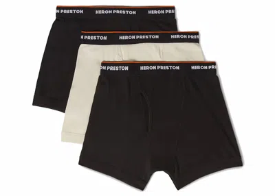 Pre-owned Heron Preston Men's  Trunk Logo Hp Tripack Boxers
