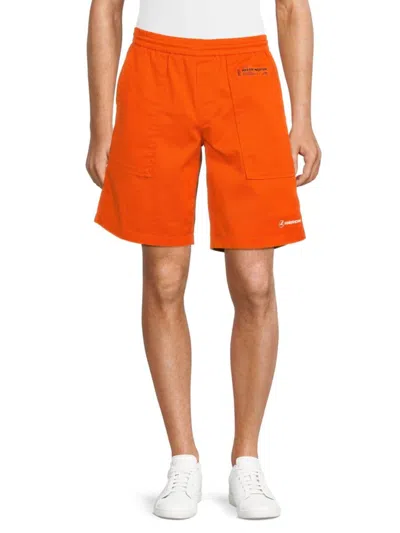 Heron Preston Men's Logo Active Shorts In Orange