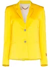 Heron Preston Mikado Single-breasted Blazer In 6000 Yellow No Color