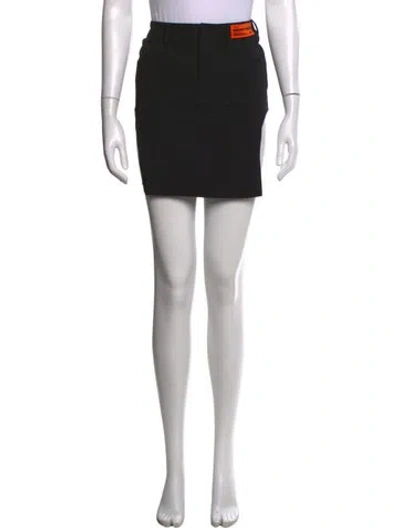 Pre-owned Heron Preston Mini Skirt In Black/orange
