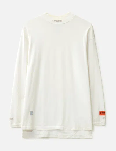 Heron Preston Mock Neck Logo Jersey In White
