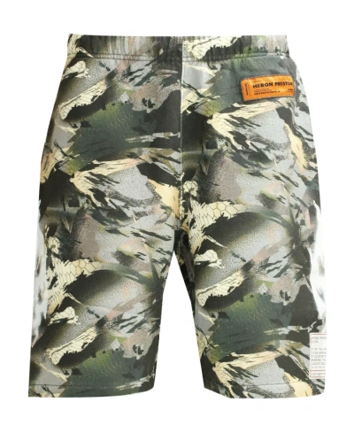 Heron Preston Multicolor Logo Shorts In Black