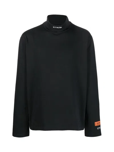 Heron Preston Nf Ctnmb Logo Rollneck T-shirt In Black