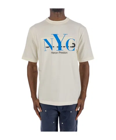 Heron Preston Nyc Censored Crewneck T-shirt In White