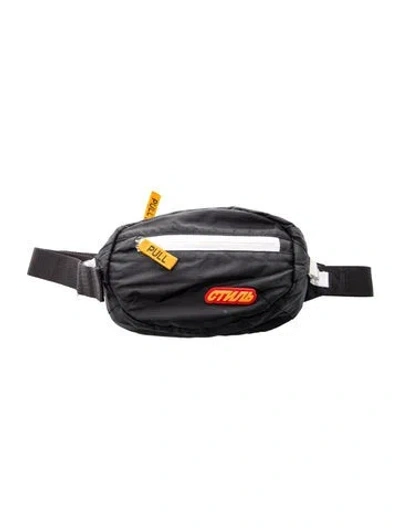 Pre-owned Heron Preston Nylon Belt Bag In Black