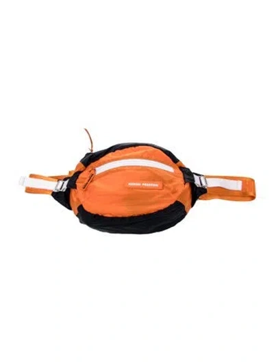 Pre-owned Heron Preston Nylon Belt Bag In Orange